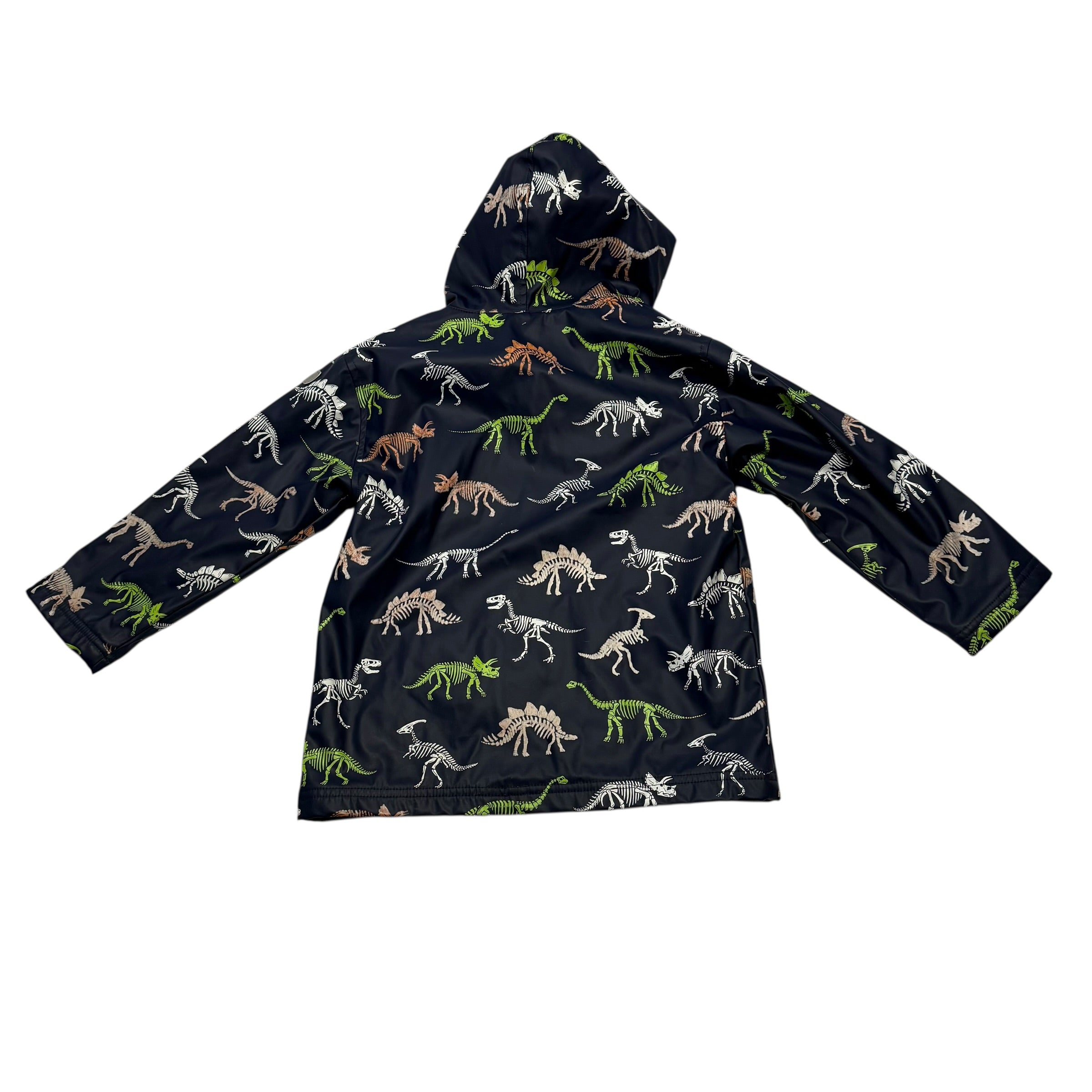 Hatley Size 6 Zip up Colour Changing Lined Rain Jacket Coat Dinosaurs