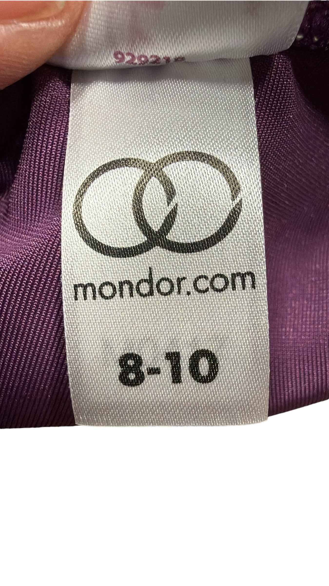 Mondor Burgundy Velvet Glitter Figure Skating Dress NEW BNWT with Scrunchie 8-10 Years