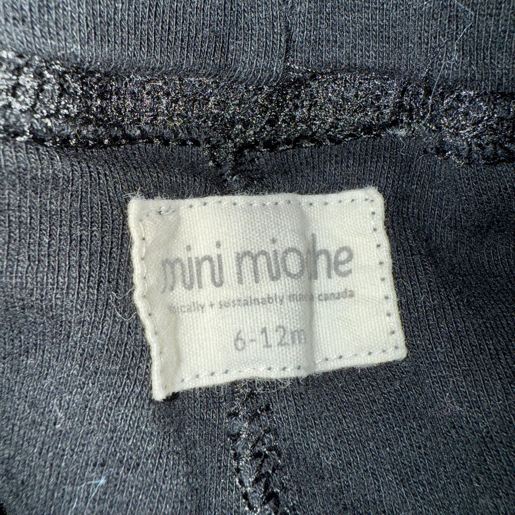 Mini Mioche dreamy slim pants 6-12 months black organic cotton GOTS certified