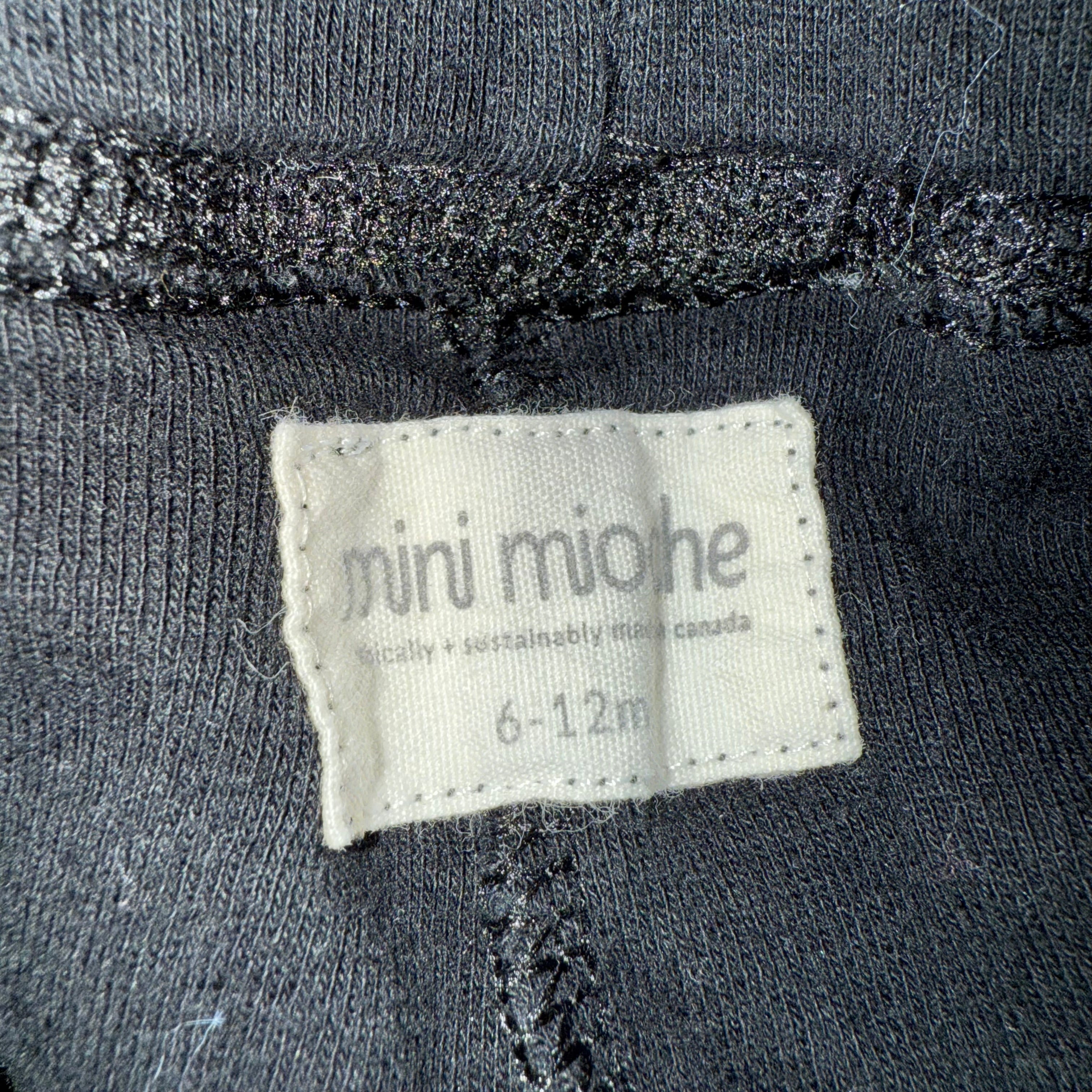 Mini Mioche dreamy slim pants 6-12 months black organic cotton GOTS certified
