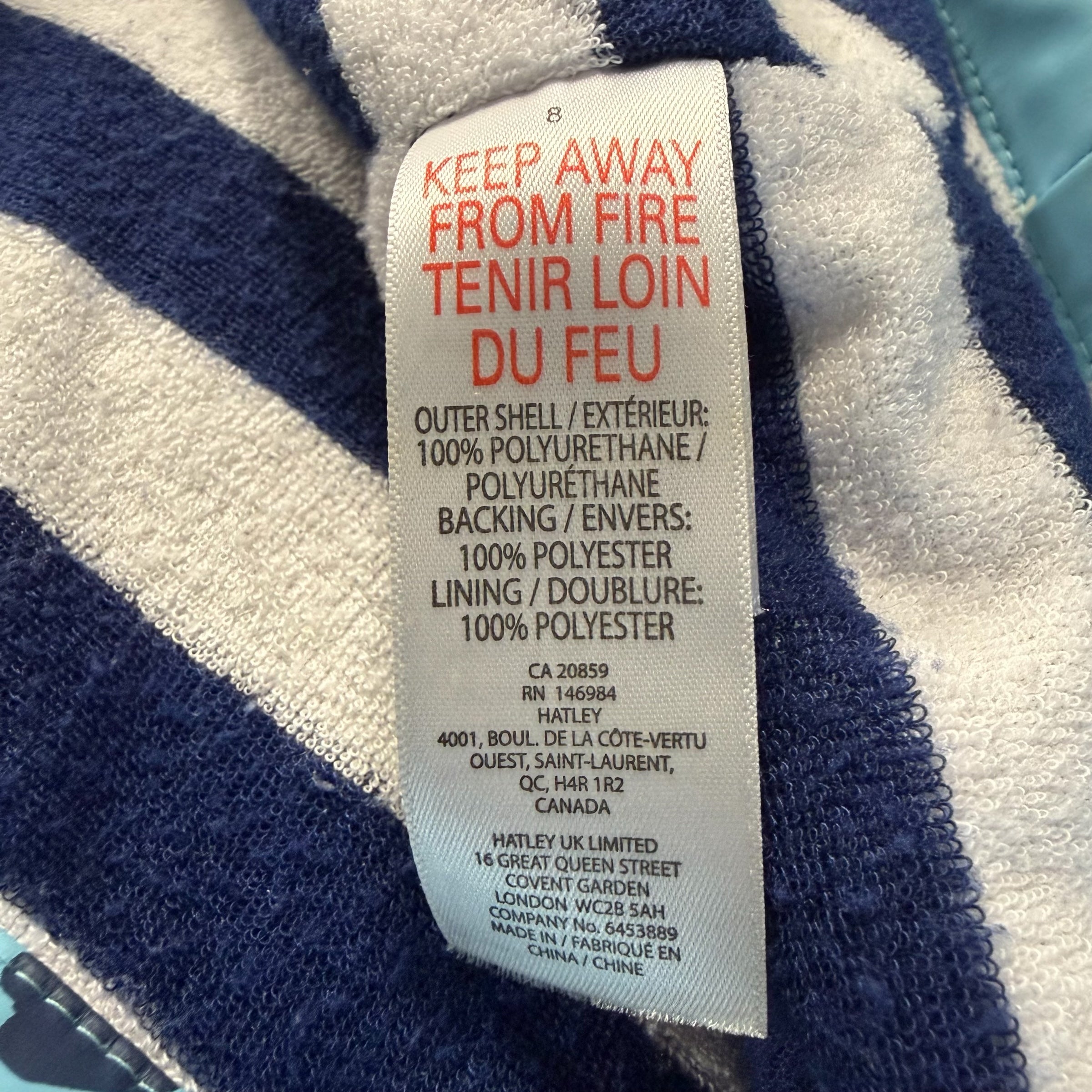 Hatley Size 8 Rain Jacket