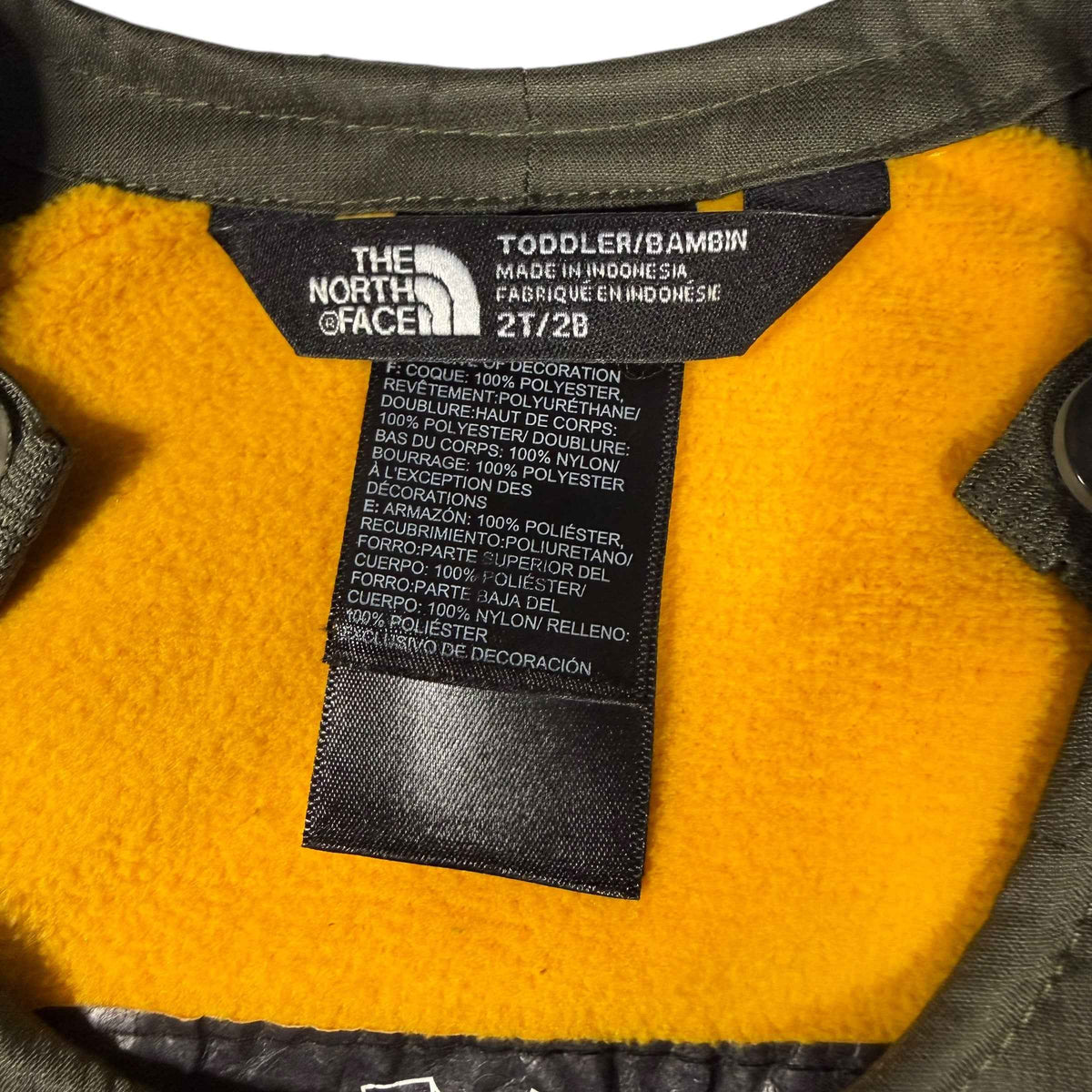 The North Face Toddler Camo Snow Pants with Bib 2T