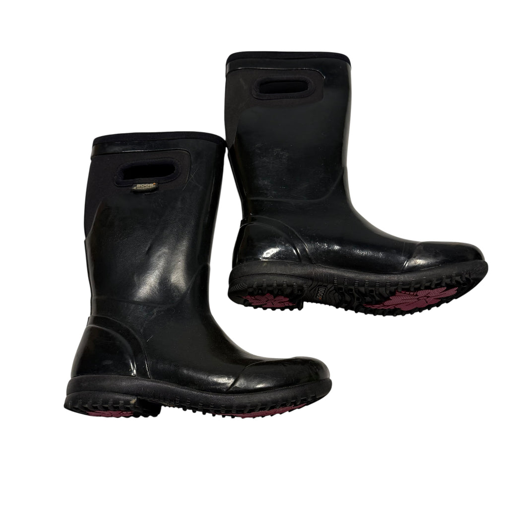 Bogs Big Kid Size 2 Tacoma Black Rain Boots - Ready Kids Canada