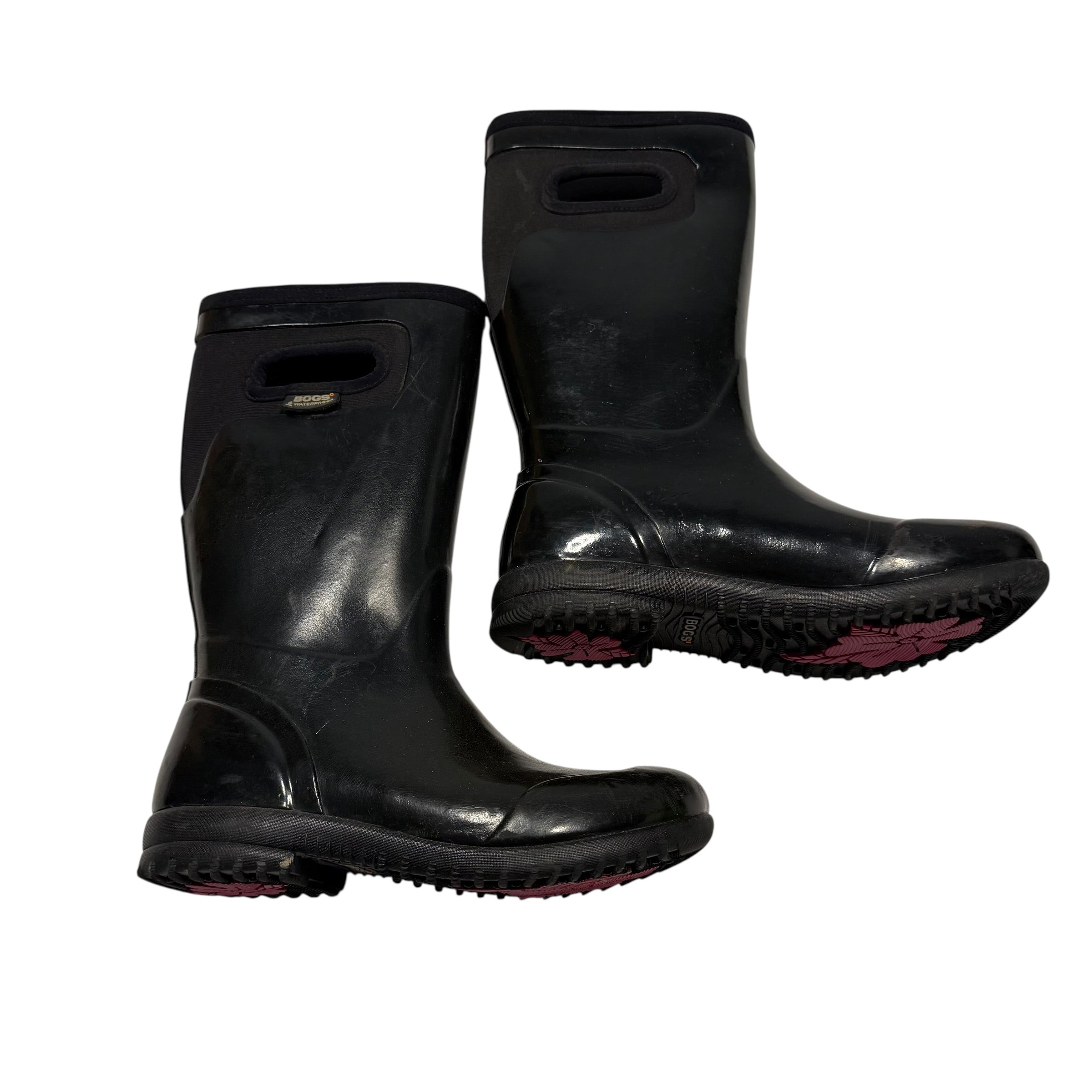 Bogs Big Kid Size 2 Tacoma Black Rain Boots - Ready Kids Canada