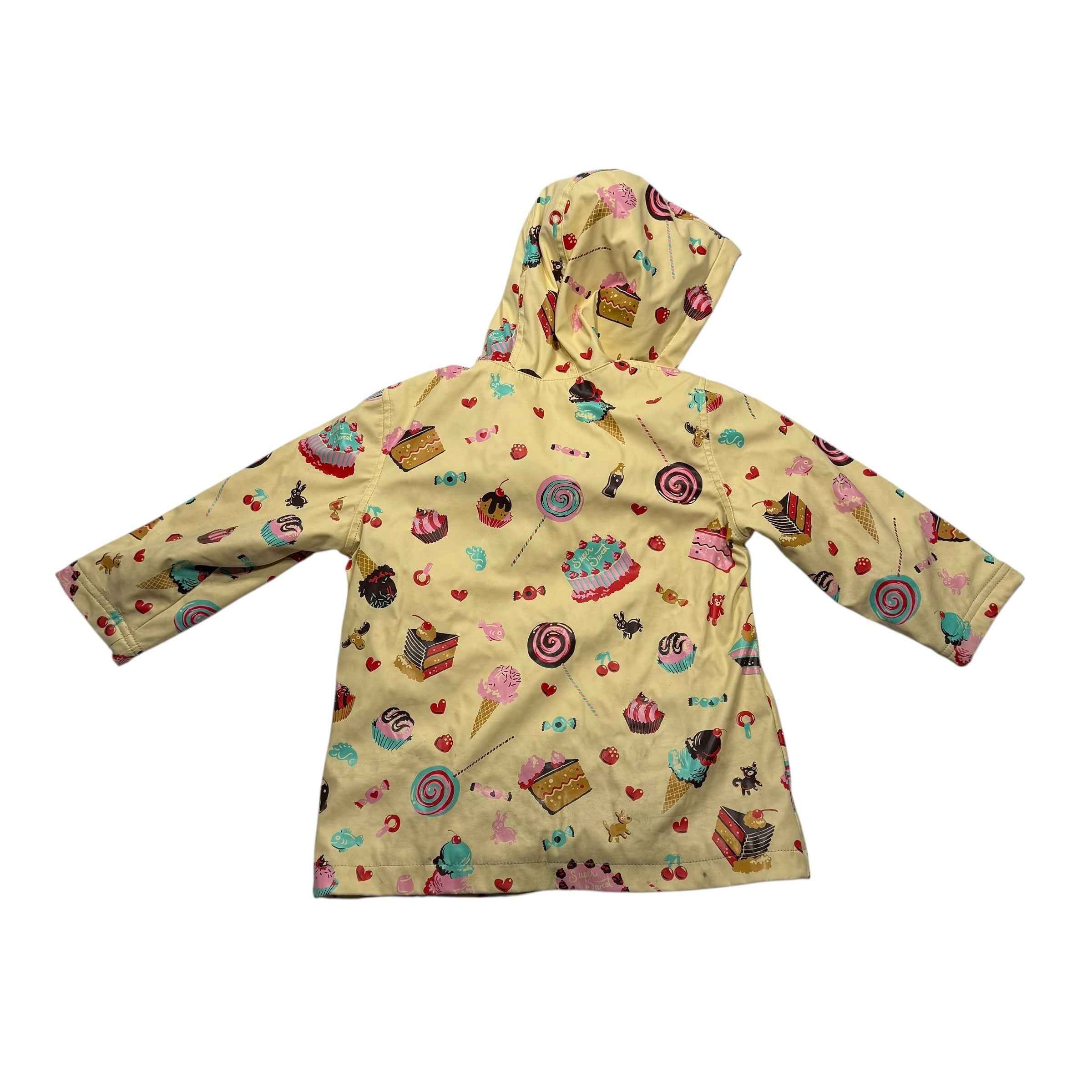 Hatley Cupcakes and Sweets Rain Jacket Toddler Size 3