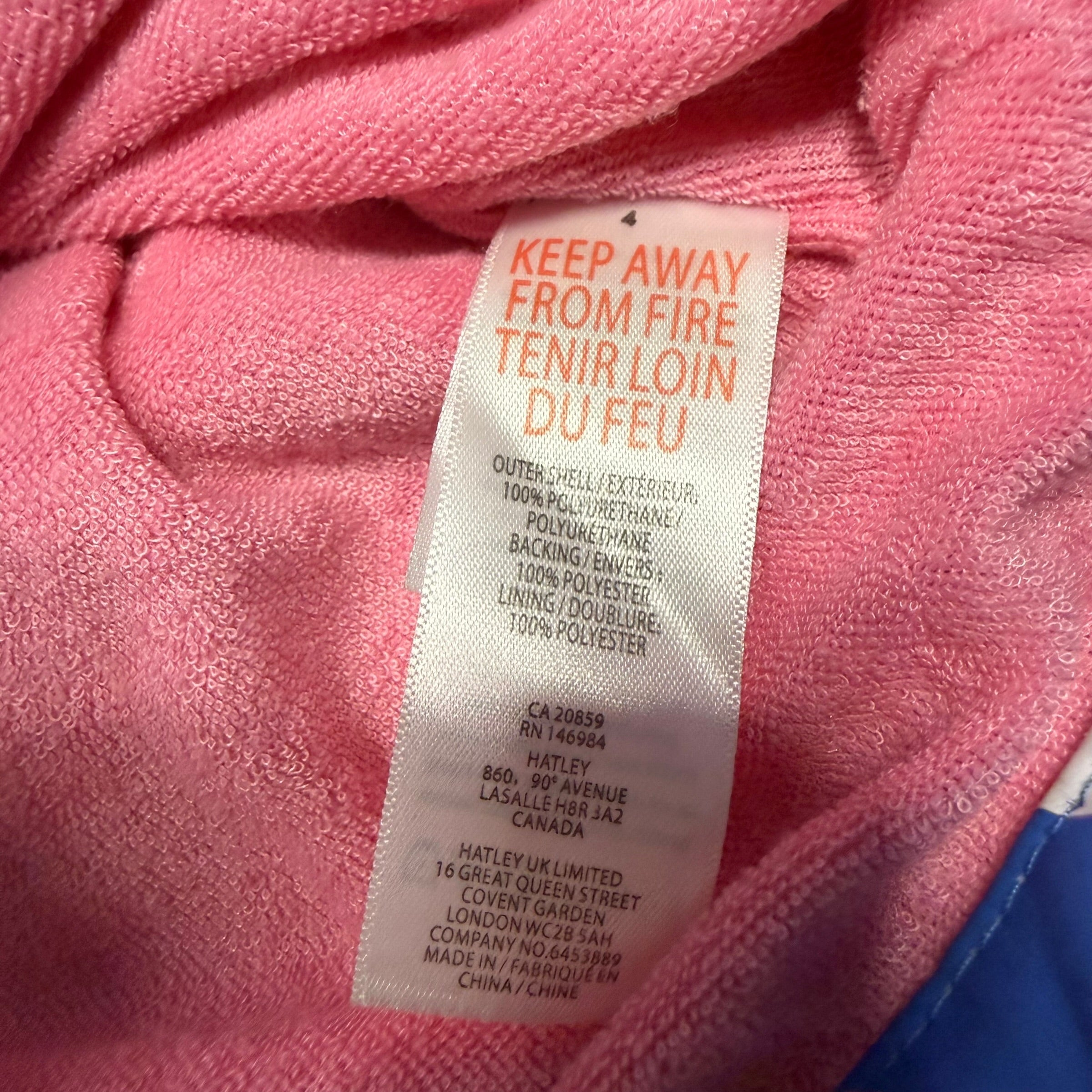 Hatley Size 4 Clouds Kids Rain Jacket Lined - Ready Kids Canada
