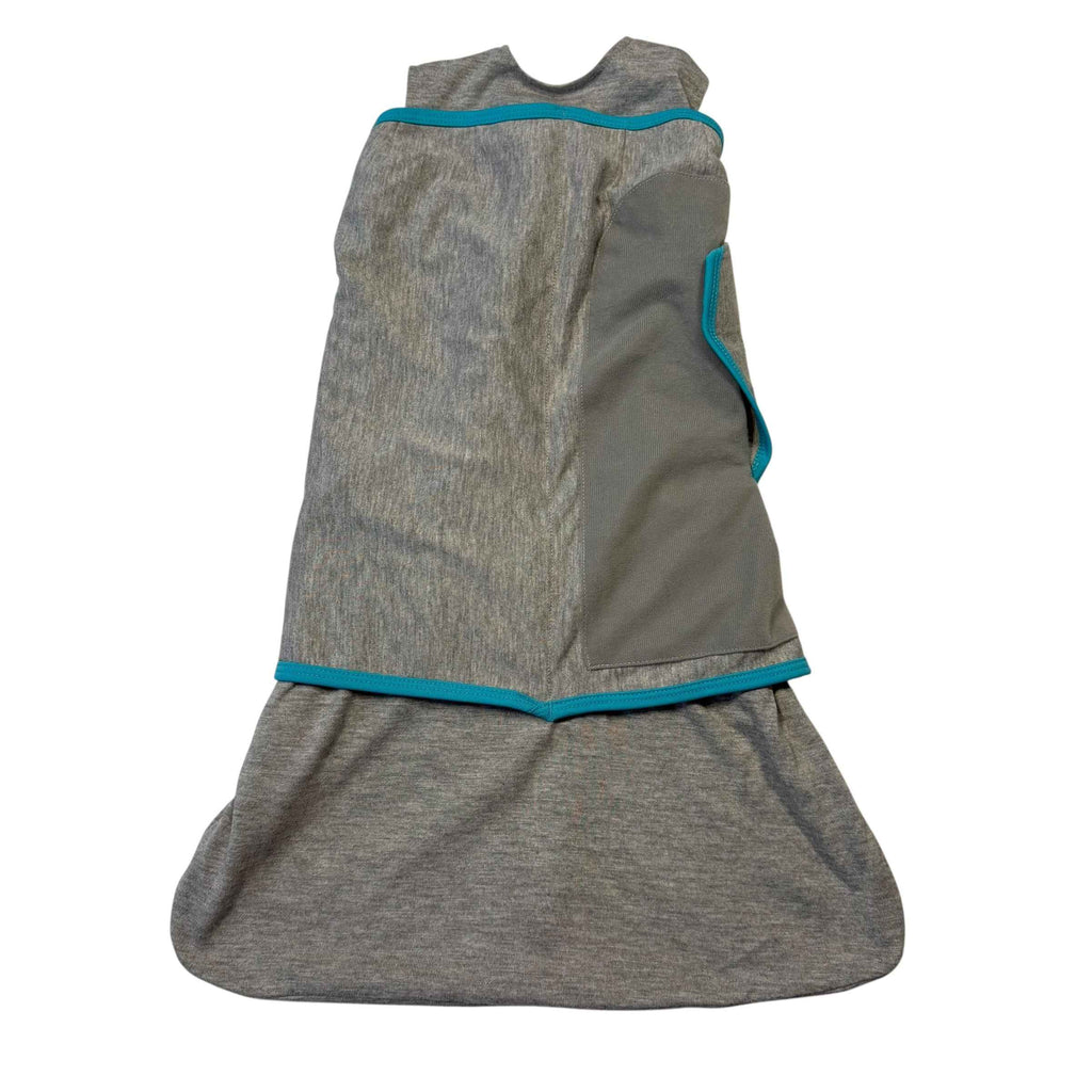 HALO SleepSack Swaddle Blanket - Solid Gray with Teal Trim (Size 0–3 Months) - Ready Kids Canada