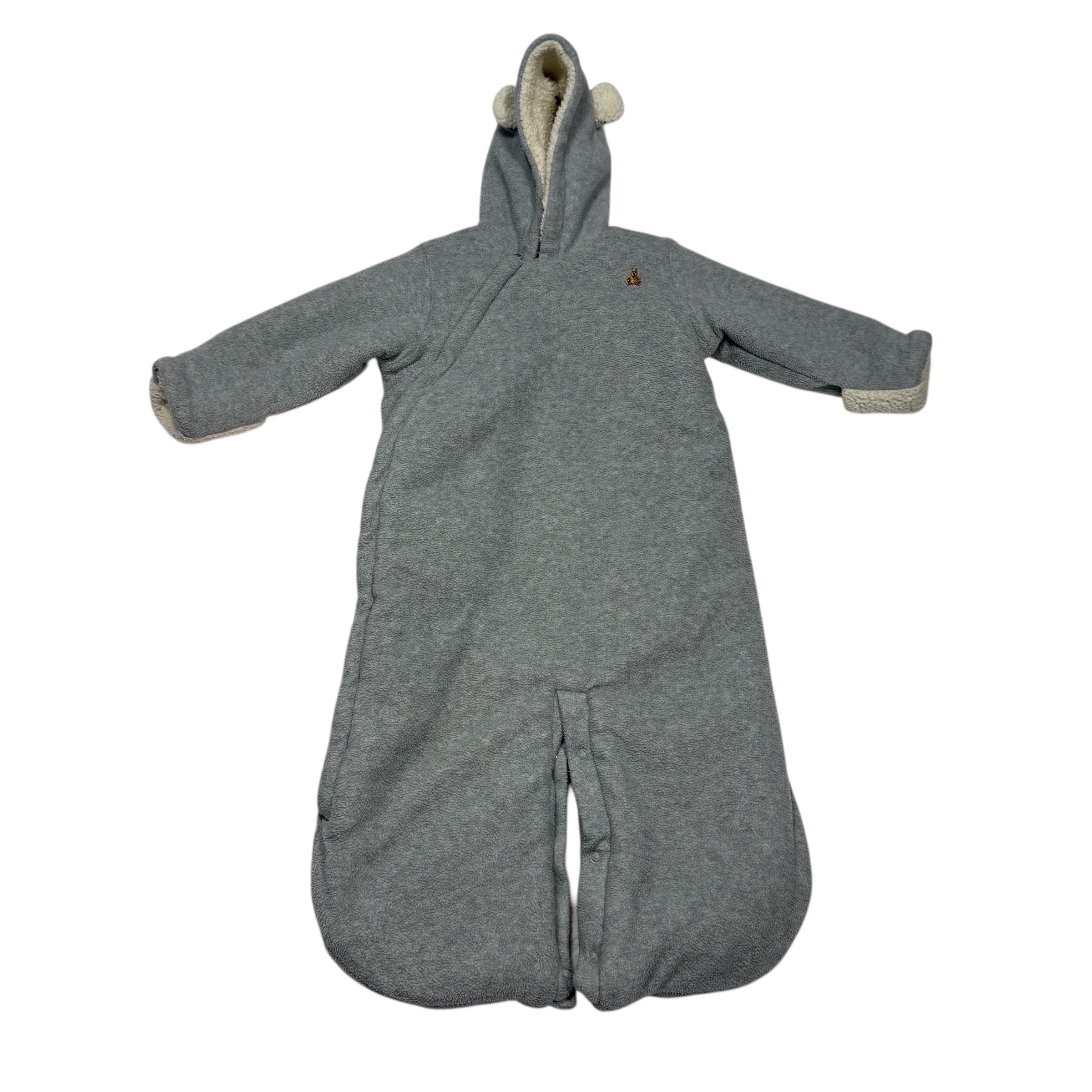 Gap 3-6 Month Hooded Baby Bundler Bear Hooded Sherpa Bunting