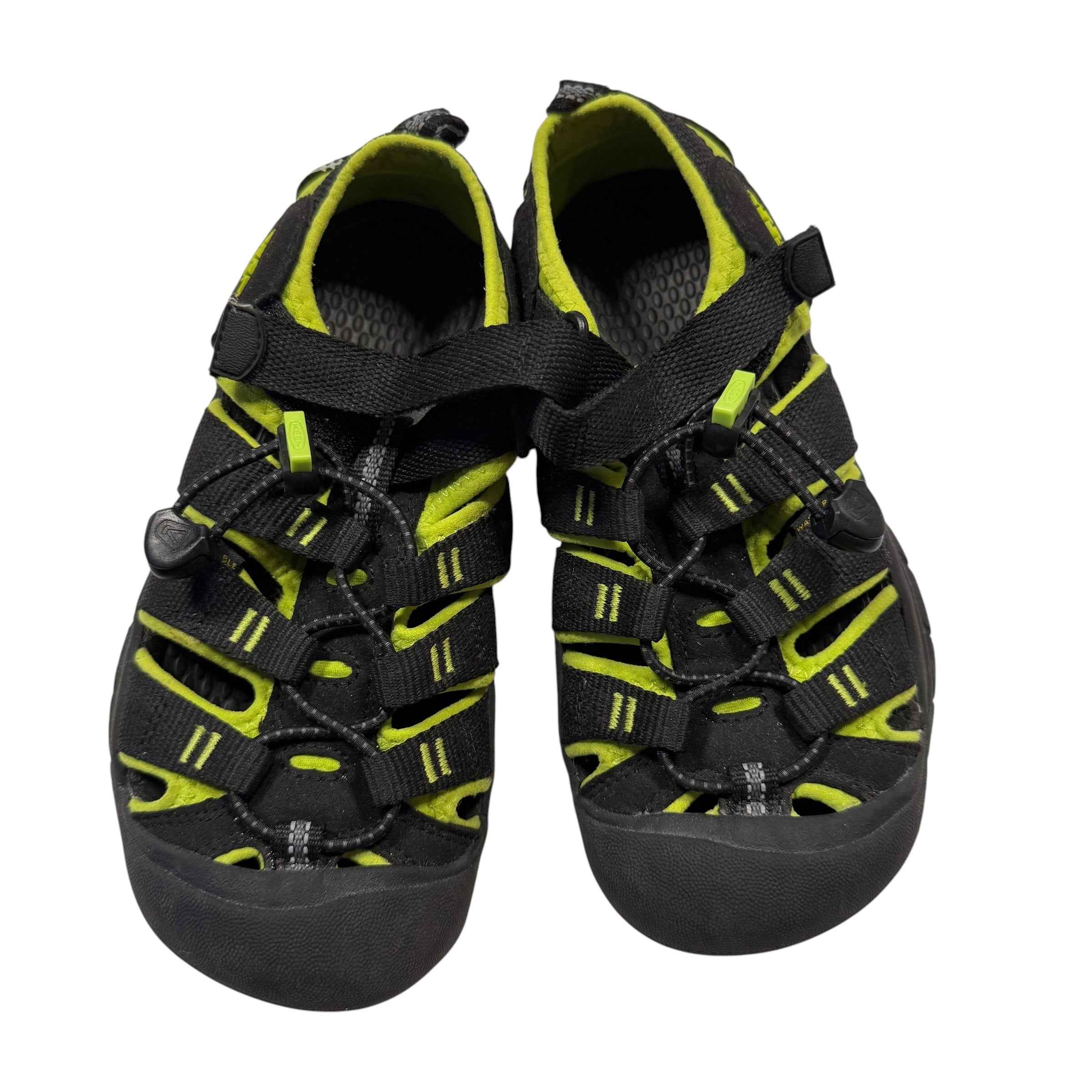 KEEN Kids Newport H2 Waterproof Hiking Sandals – Black/Lime Green (Size 2) - Ready Kids Canada