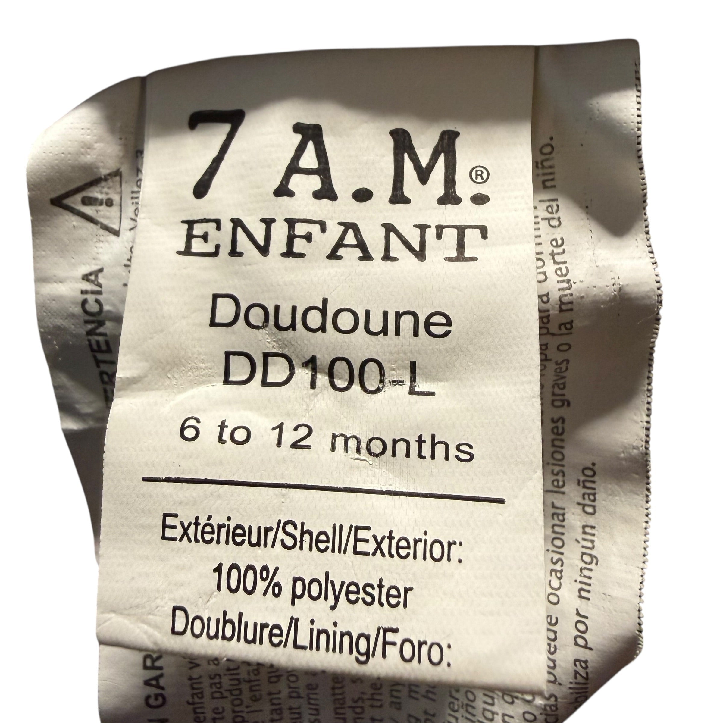 7A.M. Enfant Doudoune Bunting Snowsuit 6-12 Months 