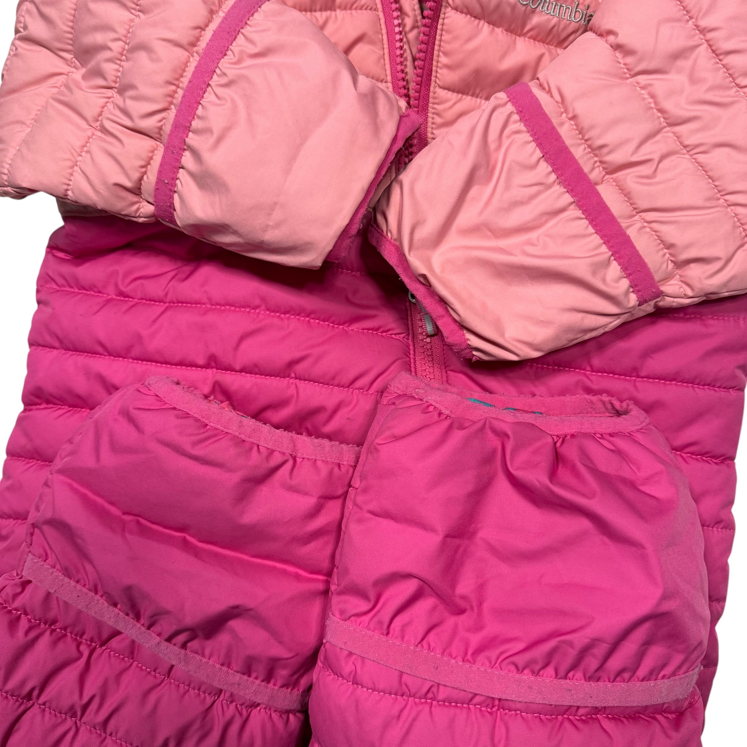 Columbia Powder Lite Reversible Baby Bunting 12-18 months Pink floral print