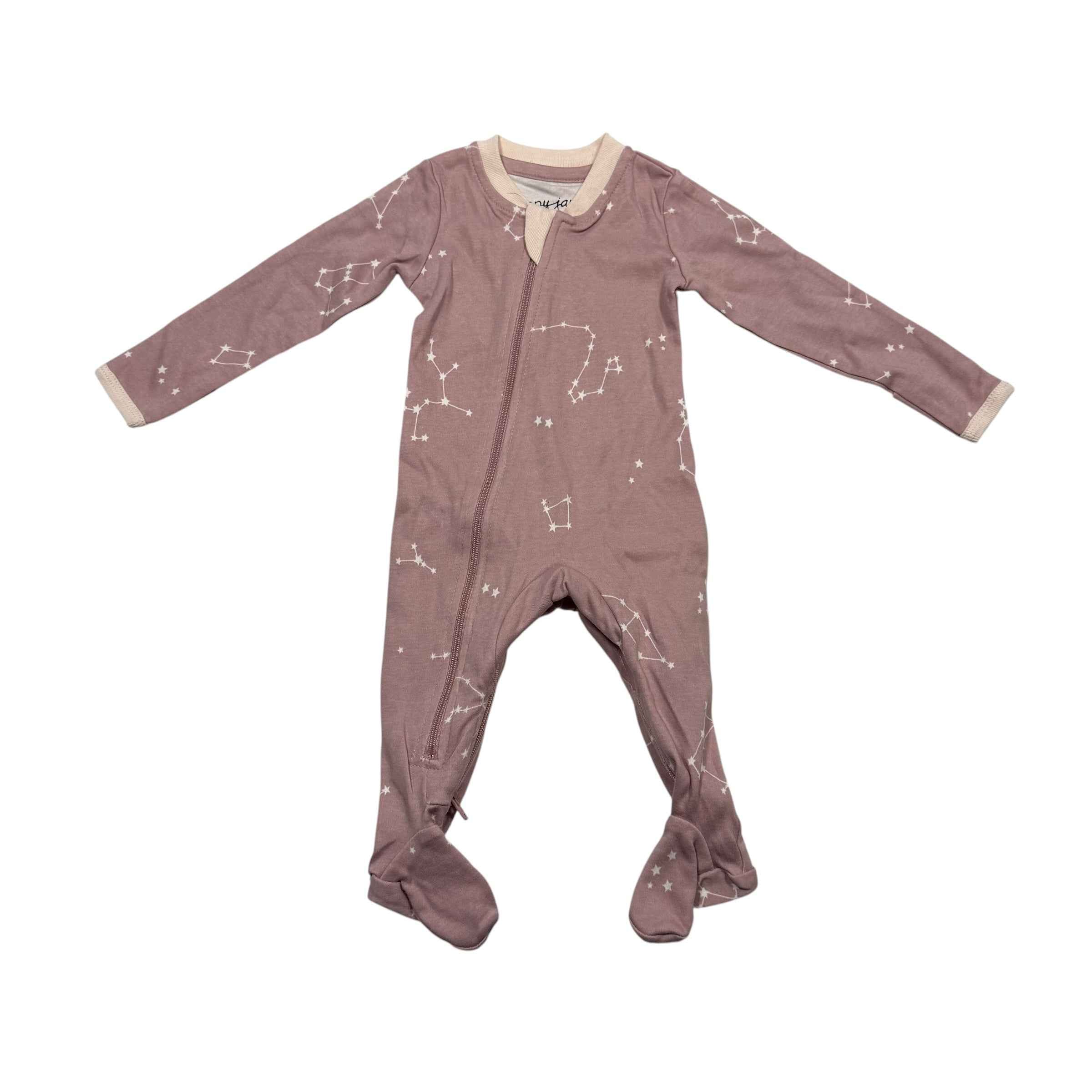 Zippyjams Organic Cotton Footed Sleeper – Galaxy Love (Pink) NEW BNWT 0-3 Months
