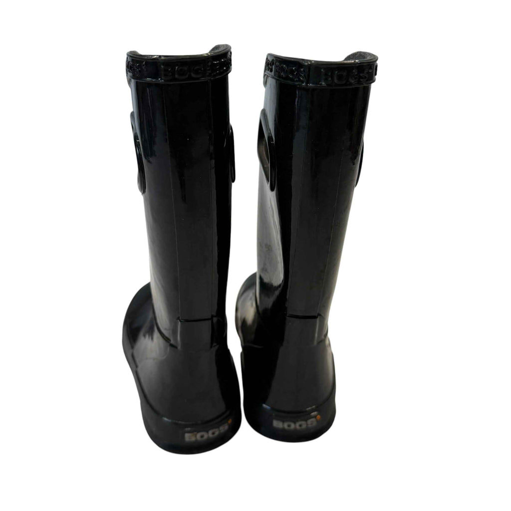 Bogs rain boots black size 11 littBogs Kids' Rainboot Solid Waterproof Lightweight Rubber Boots - Black, Size 11 Little Kid - Ready Kids Canada