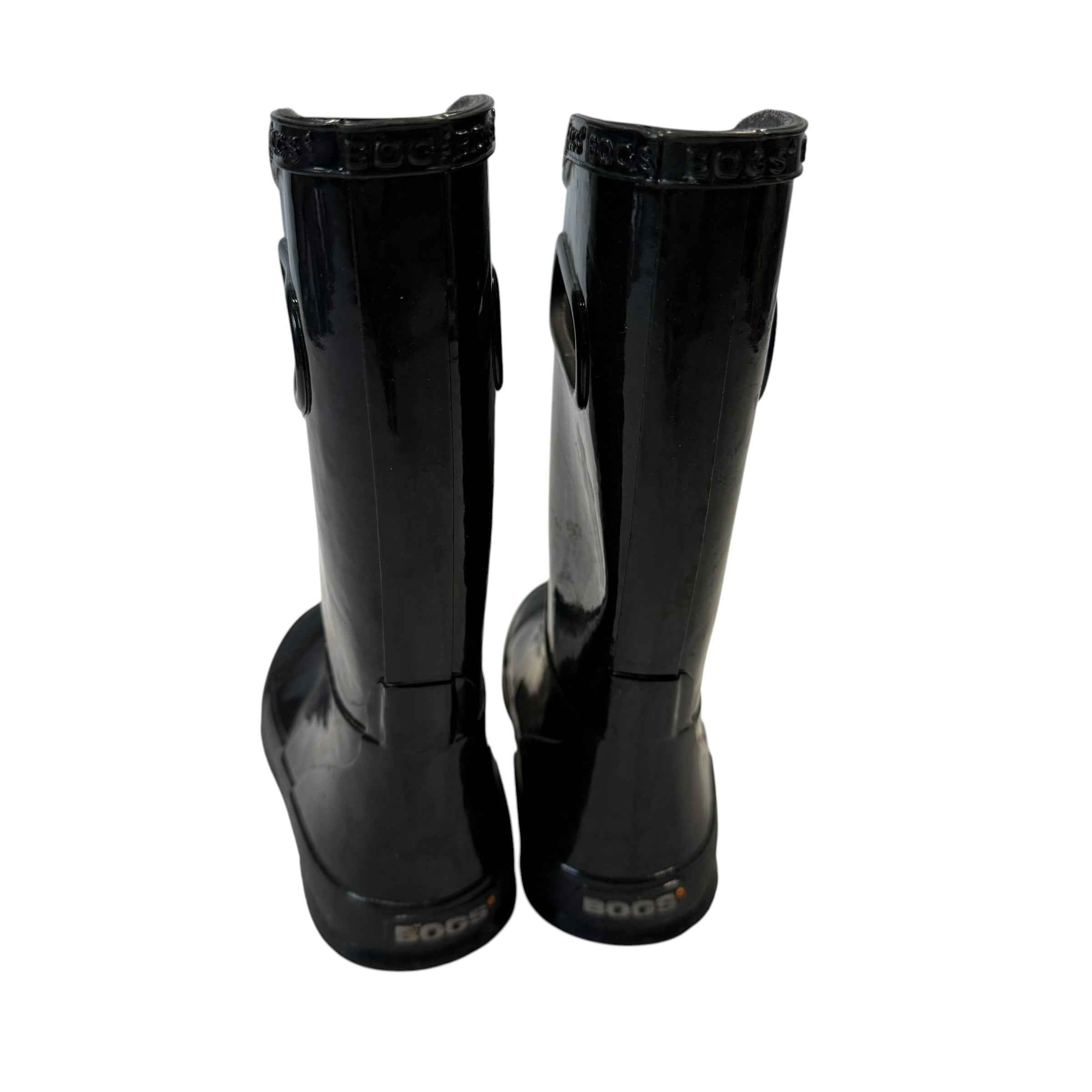 Bogs rain boots black size 11 littBogs Kids' Rainboot Solid Waterproof Lightweight Rubber Boots - Black, Size 11 Little Kid - Ready Kids Canada
