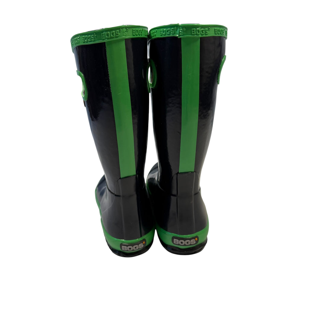 BOGS Kids' Waterproof Rain Boots – Navy / Green - Ready Kids Canada