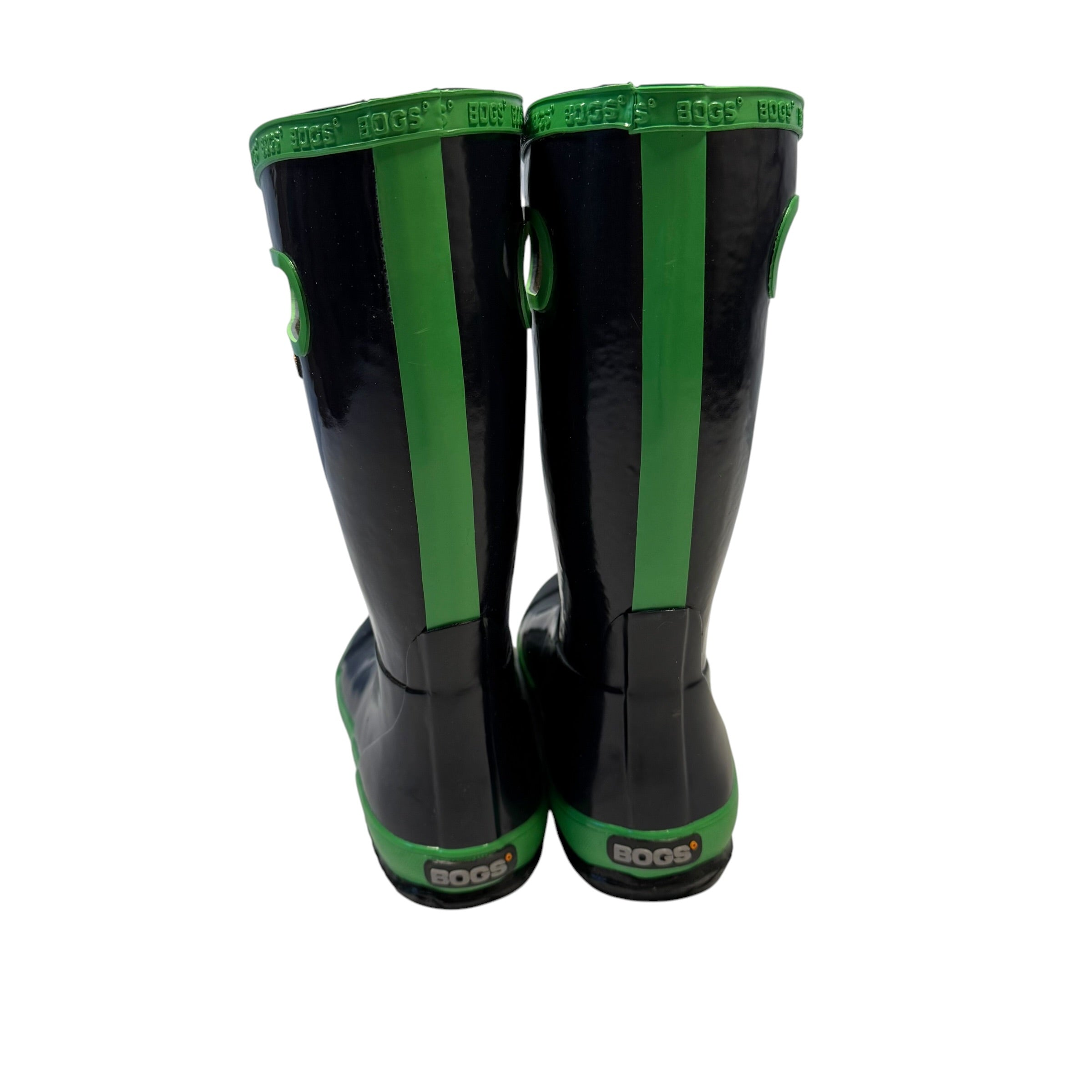 BOGS Kids' Waterproof Rain Boots – Navy / Green - Ready Kids Canada