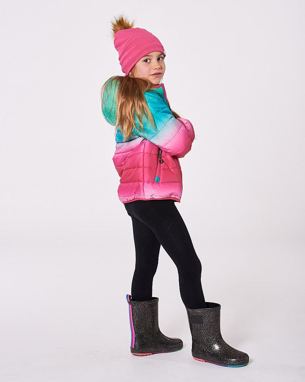 Mid-Season Jersey Pompom Hat Candy Pink New BNWT - Ready Kids Canada