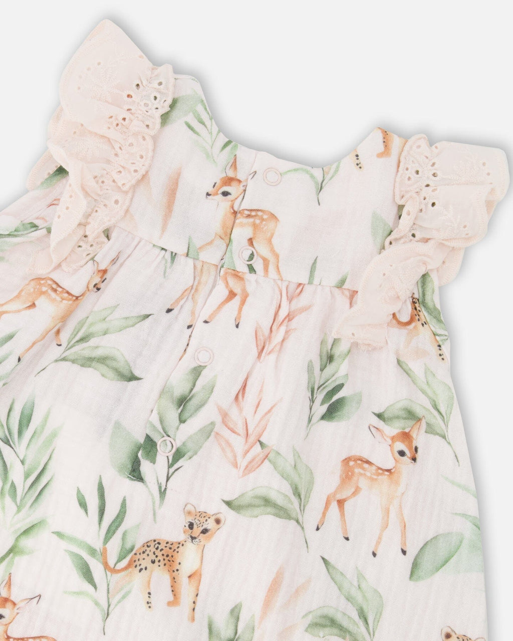 Deux Par Deux Muslin Dress And Bloomer Set Peach Deer Print NEW BNWT - Ready Kids Canada