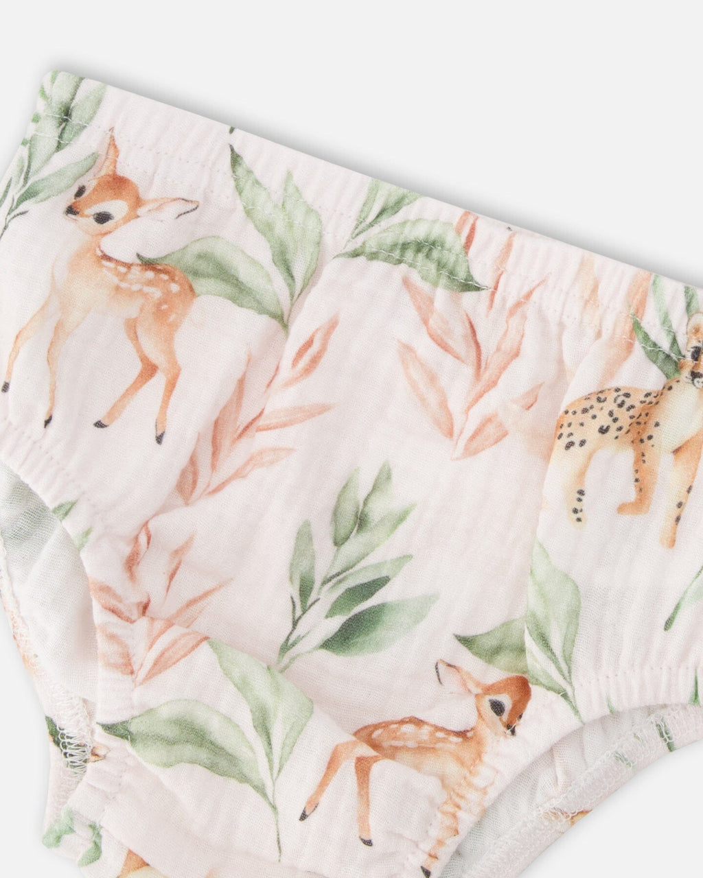 Deux Par Deux Muslin Dress And Bloomer Set Peach Deer Print NEW BNWT - Ready Kids Canada