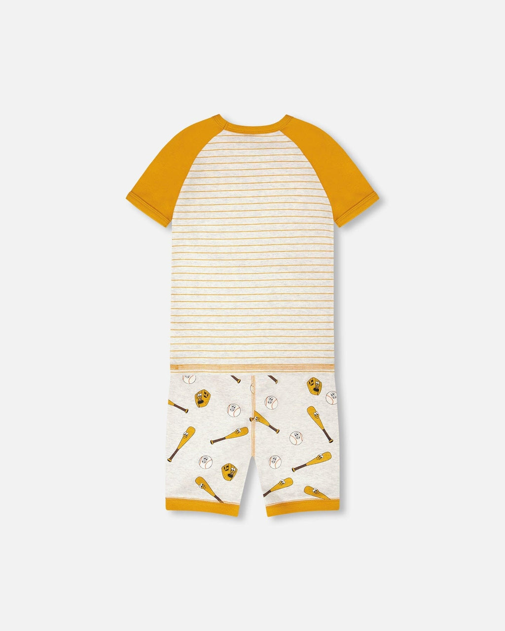 Deux Par Deux Organic Cotton Two-Piece Pyjama Set Grey Mix Baseball Print NEW BNWT - Ready Kids Canada
