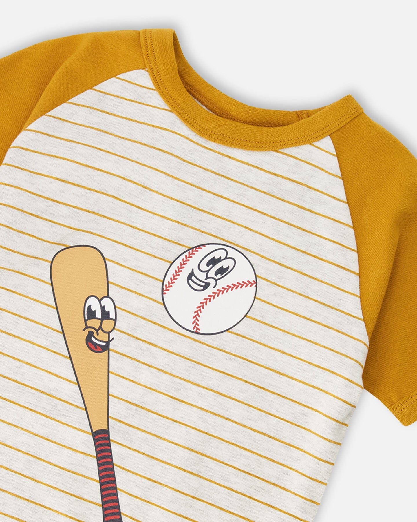 Deux Par Deux Organic Cotton Two-Piece Pyjama Set Grey Mix Baseball Print NEW BNWT - Ready Kids Canada