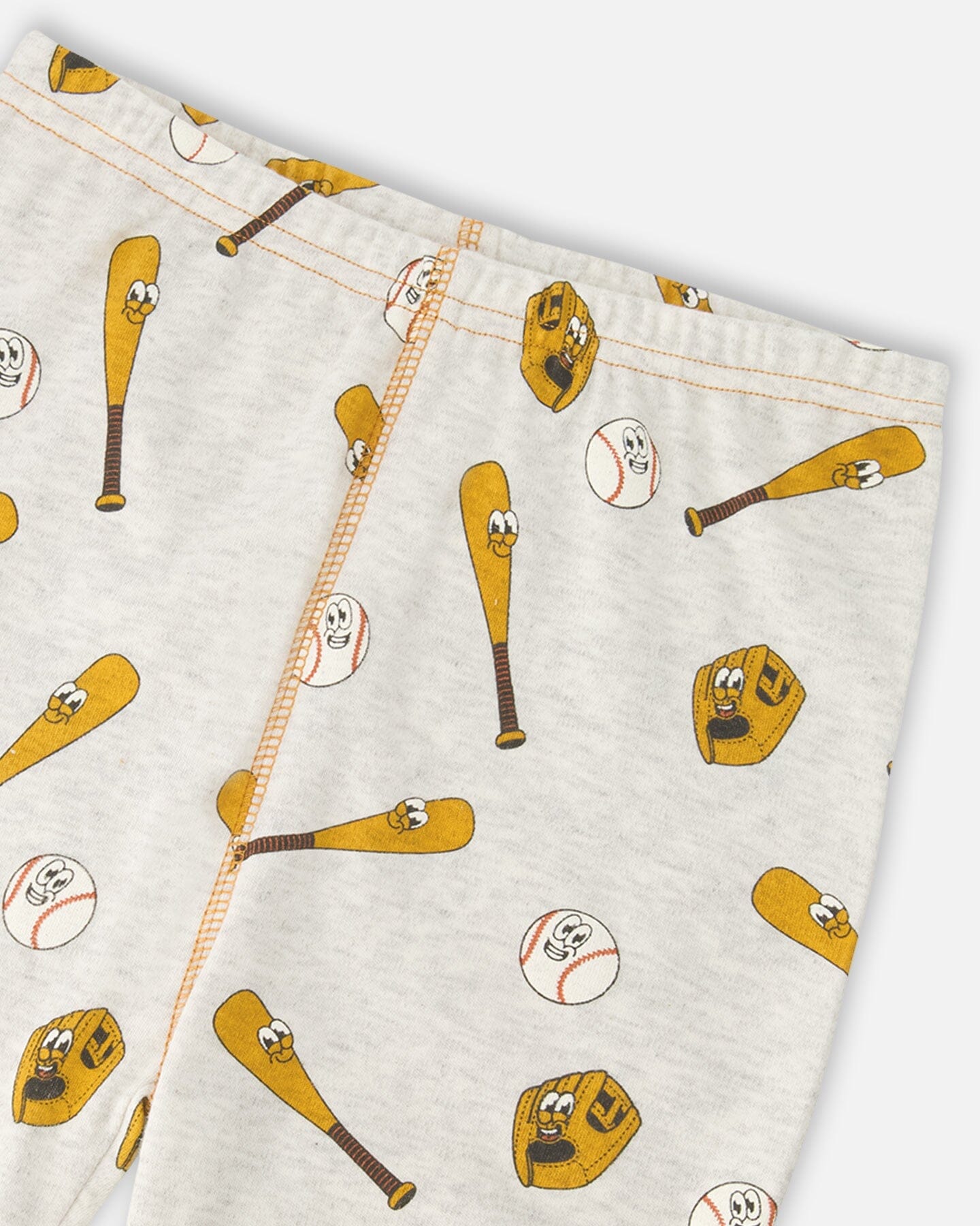Deux Par Deux Organic Cotton Two-Piece Pyjama Set Grey Mix Baseball Print NEW BNWT - Ready Kids Canada