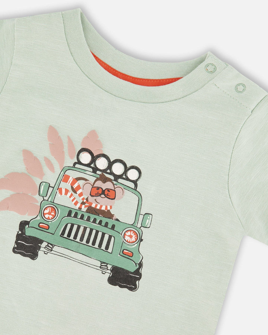 Deux Par Deux Organic Cotton T-Shirt And Short Set Mint Green And Beige NEW BNWT - Ready Kids Canada