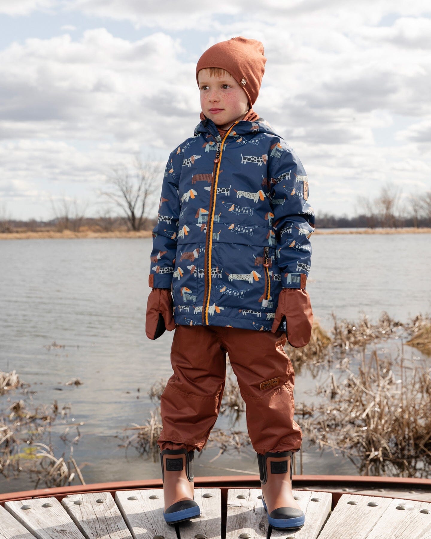 Mid-Season Mittens In Recycled Polyester Brown New BNWT - Ready Kids Canada