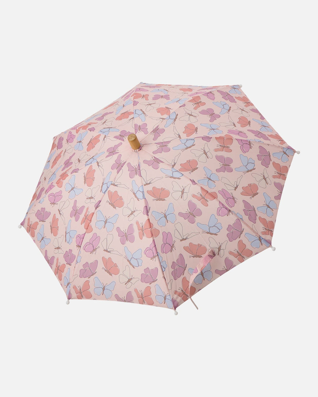 Umbrella Pink Butterfly Print Deux Par Deux - Ready Kids Canada