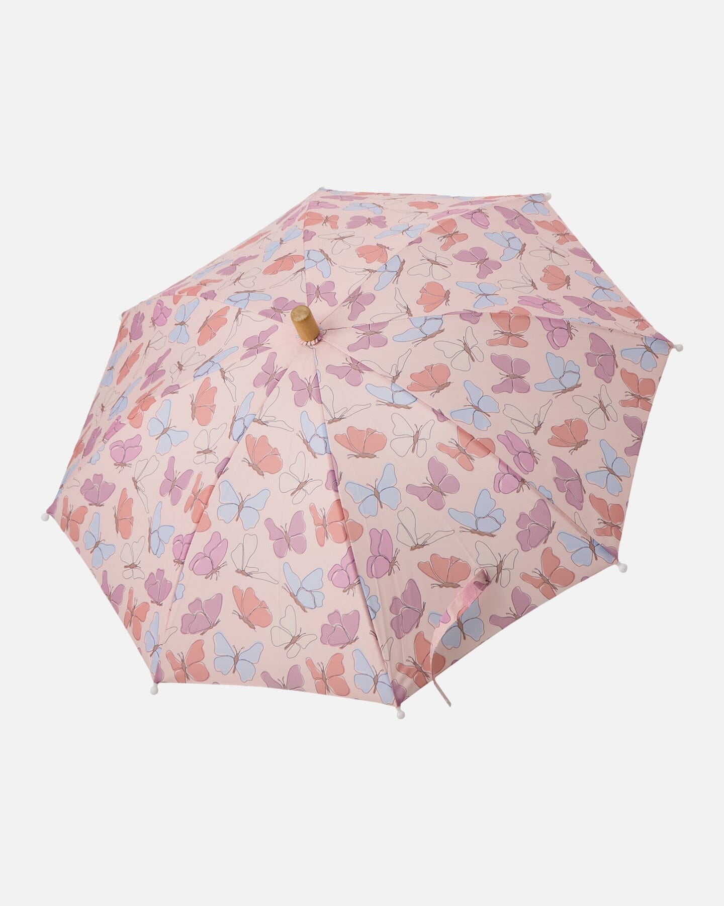 Umbrella Pink Butterfly Print Deux Par Deux - Ready Kids Canada