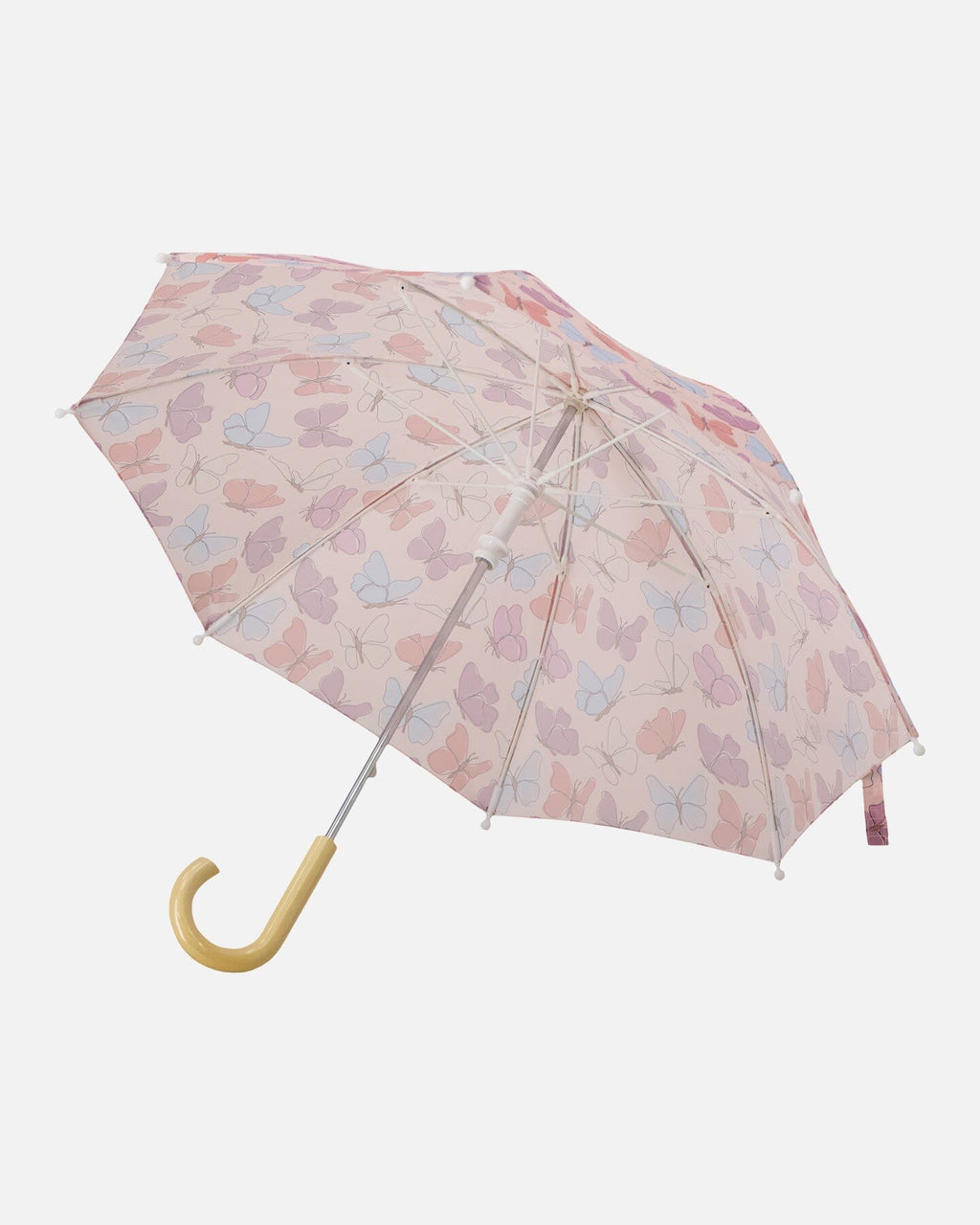 Umbrella Pink Butterfly Print Deux Par Deux - Ready Kids Canada