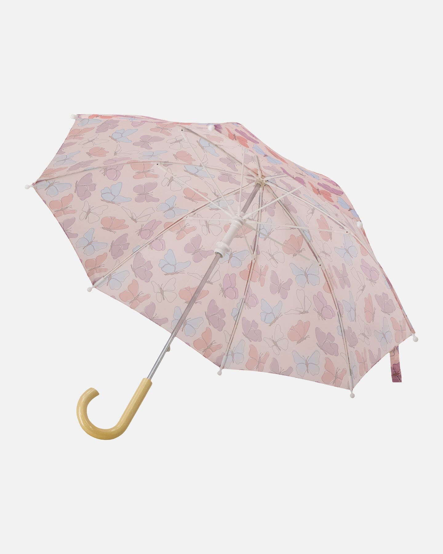 Umbrella Pink Butterfly Print Deux Par Deux - Ready Kids Canada