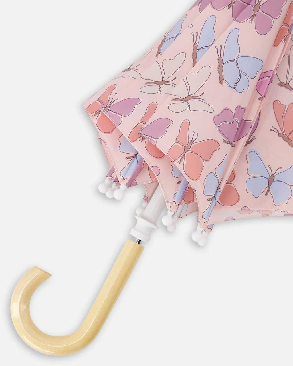 Umbrella Pink Butterfly Print Deux Par Deux - Ready Kids Canada