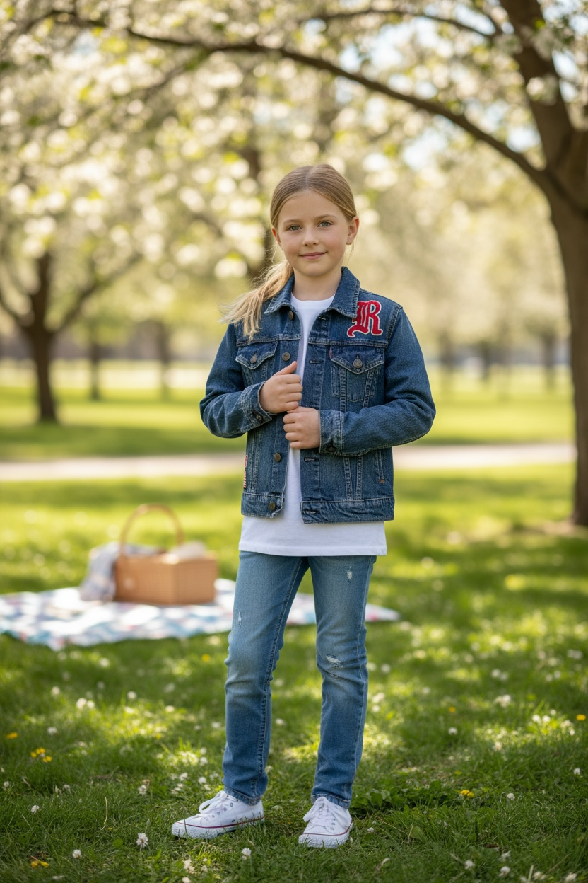 Polo Ralph Lauren Vintage Patches Jean Jacket Youth Medium 8-10