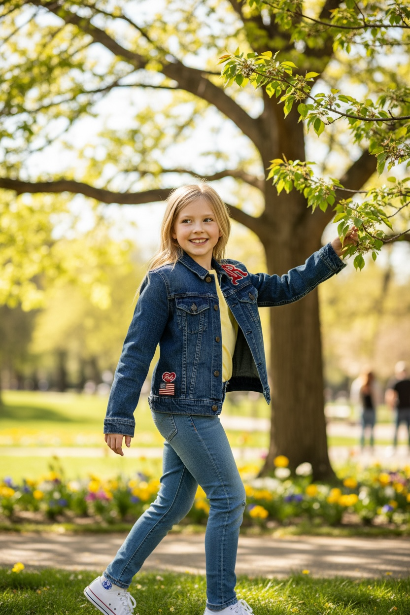 Polo Ralph Lauren Vintage Patches Jean Jacket Youth Medium 8-10