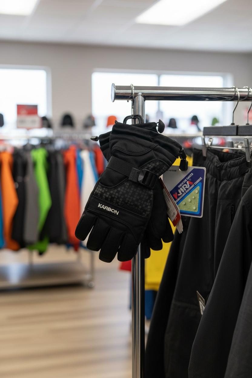 Black Karbon Gloves Youth Medium NEW BNWT