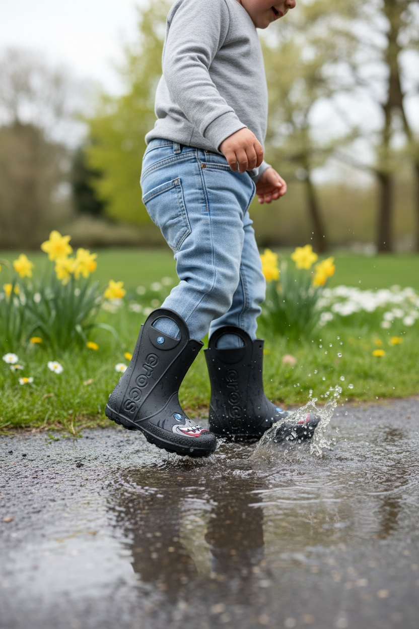 Crocs Handle It Big Kid Size J1 Rain Boots Sharks