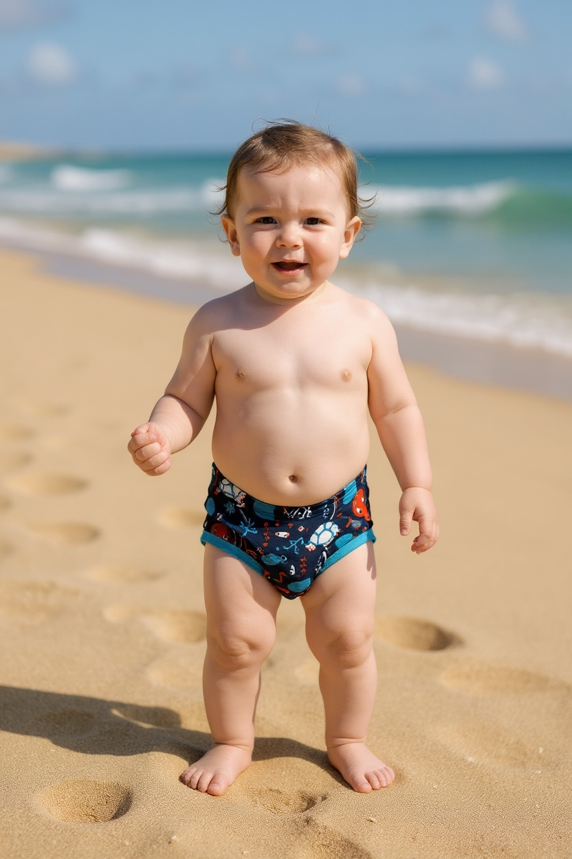 Swim diaper Splash About Happy Nappy Large 6-12 Months Blue - Ready Kids Canada