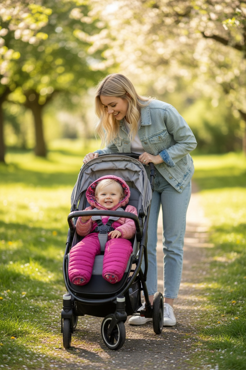 Columbia Powder Lite Reversible Baby Bunting 12-18 months Pink floral print