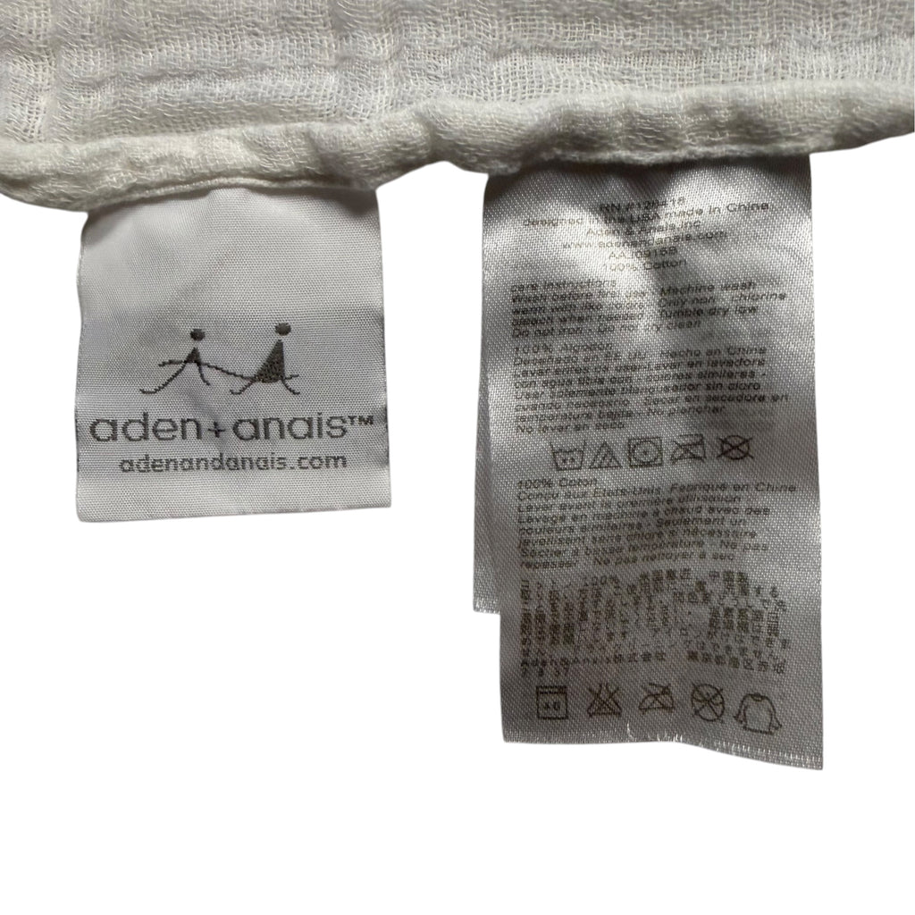 aden + anais Muslin Car Seat Canopy - White & Beige - Ready Kids Canada