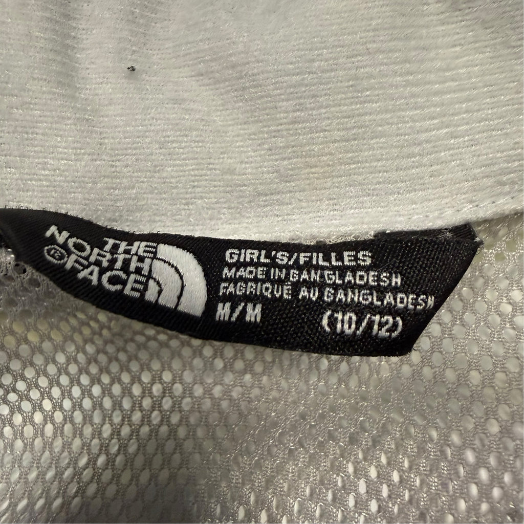 The North Face Girls Rain Jacket - Teal Giraffe Print - Size M (10-12) - Ready Kids Canada
