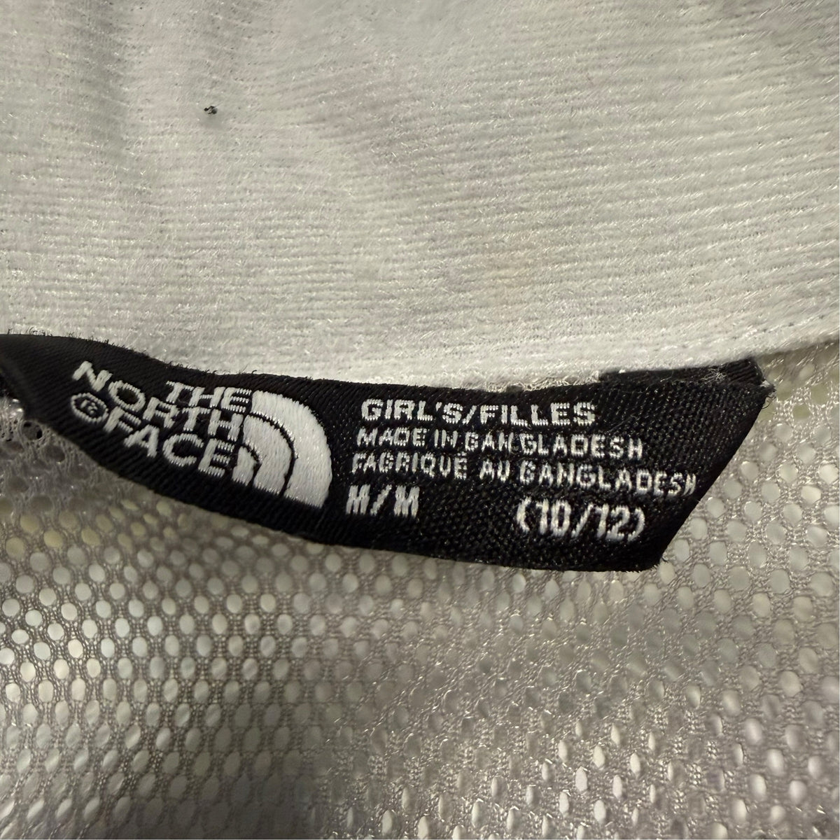 The North Face Girls Rain Jacket - Teal Giraffe Print - Size M (10-12) - Ready Kids Canada