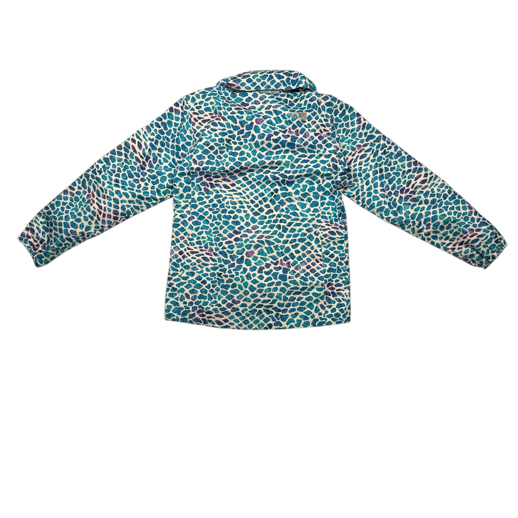 The North Face Girls Rain Jacket - Teal Giraffe Print - Size M (10-12) - Ready Kids Canada