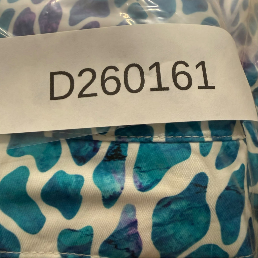 The North Face Girls Rain Jacket - Teal Giraffe Print - Size M (10-12) - Ready Kids Canada