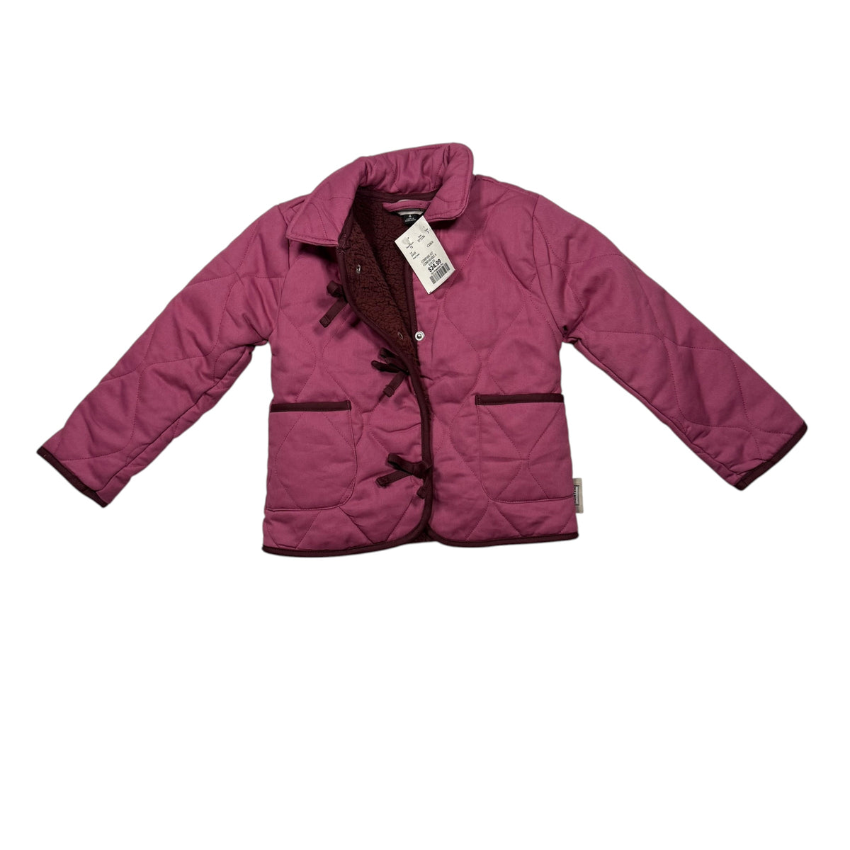 Hunter Girls Quilted Sherpa-Lined Jacket - Pink - Size 4 - New With Tags - Ready Kids Canada