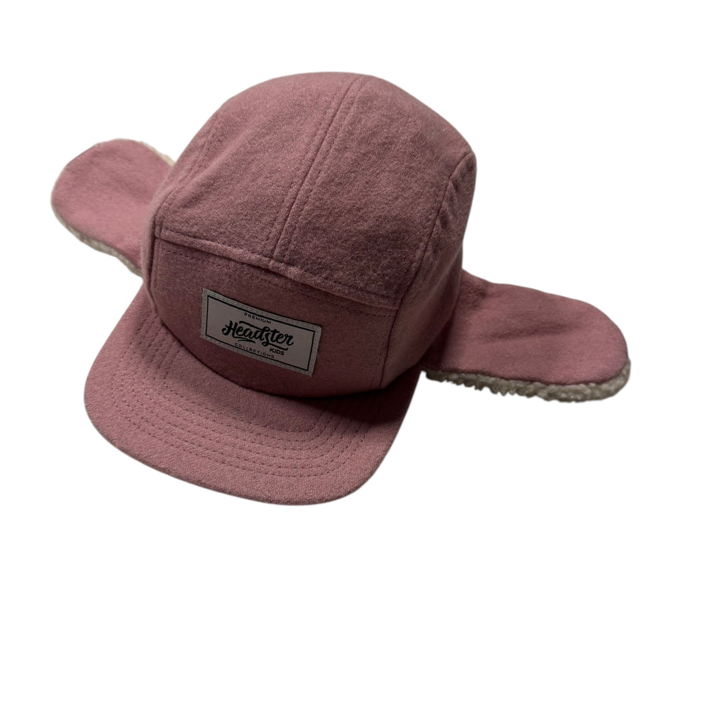 Headster Kids Sherpa-Lined Earflap Cap - Dusty Pink - 48 cm - Ready Kids Canada