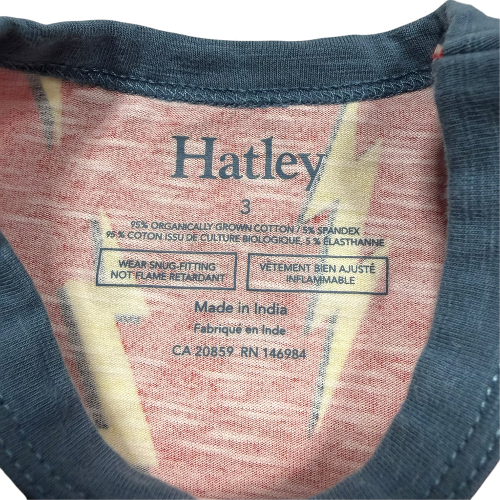 Hatley Lightning Bolt Pajama Set - Red - Size 3T - Ready Kids Canada