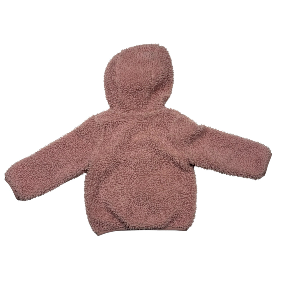 Baby Boden Sherpa Fleece Hoodie - Pink Floral - 12-18 Months - Ready Kids Canada