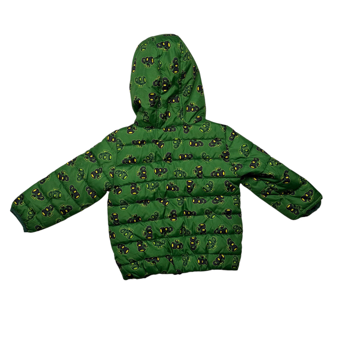 John Deere Tractor Print Puffer Jacket - Green - Size 3T - Ready Kids Canada