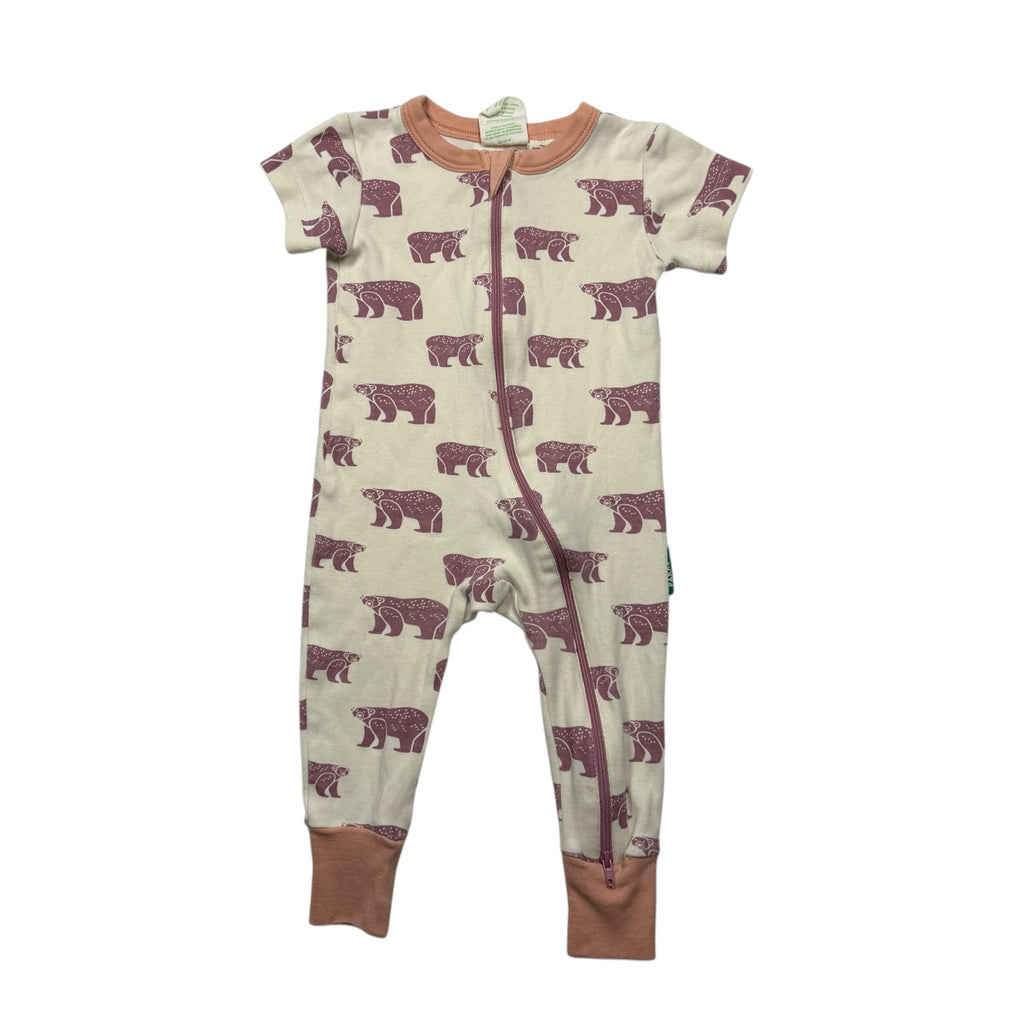 Parade Organic Cotton Romper - Pink Polar Bears - 6-12 Months - Ready Kids Canada